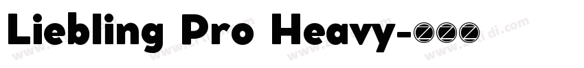 Liebling Pro Heavy字体转换